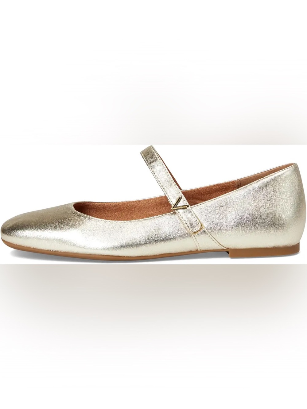 Vionic Alameda Gold Mary Jane Flats Sz 10